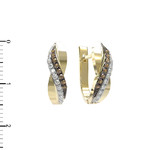 Серьги Espresso из лимонного золота 585 пробы с бриллиантами