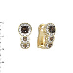 Серьги Espresso из лимонного золота 585 пробы с бриллиантами