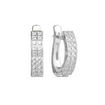 Серьги из белого золота 585 пробы с бриллиантами