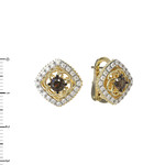 Серьги Espresso из лимонного золота 585 пробы с бриллиантами