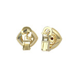 Серьги Espresso из лимонного золота 585 пробы с бриллиантами