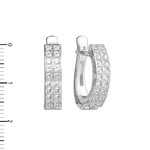 Серьги из белого золота 585 пробы с бриллиантами