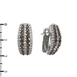 Серьги Espresso из белого золота 585 пробы с бриллиантами