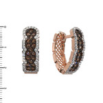 Серьги Espresso из красного золота 585 пробы с бриллиантами