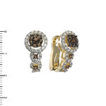 Серьги Espresso из лимонного золота 585 пробы с бриллиантами