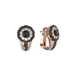 Серьги Espresso из красного золота 585 пробы с бриллиантами