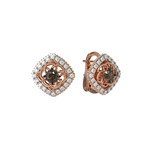 Серьги Espresso из красного золота 585 пробы с бриллиантами