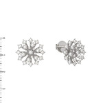 Серьги-пусеты из белого золота 585 пробы с бриллиантами