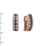 Серьги Espresso из красного золота 585 пробы с бриллиантами