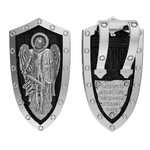 Нательная икона из белого золота 585 пробы с эбеновым деревом