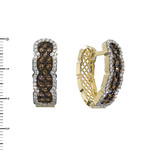 Серьги Espresso из лимонного золота 585 пробы с бриллиантами