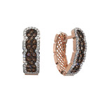 Серьги Espresso из красного золота 585 пробы с бриллиантами