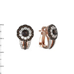 Серьги Espresso из красного золота 585 пробы с бриллиантами