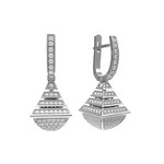 Серьги из белого золота 585 пробы с бриллиантами