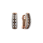 Серьги Espresso из красного золота 585 пробы с бриллиантами
