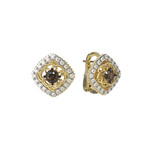 Серьги Espresso из лимонного золота 585 пробы с бриллиантами