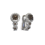Серьги Espresso из белого золота 585 пробы с бриллиантами