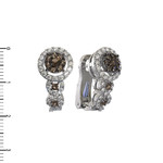 Серьги Espresso из белого золота 585 пробы с бриллиантами
