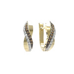 Серьги Espresso из лимонного золота 585 пробы с бриллиантами